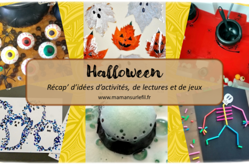 Récapitulatif Halloween - Automne - idées activités lectures jeux pour enfants sur un thème donné - différents thèmes - Citrouilles, squelettes, fantômes, araignées, sang, yeux etc... - arts visuels, sensoriel, expérience, bains à thème - littérature jeunesse - jeux de société - jeux à imprimer - récap sur le fil - mslf