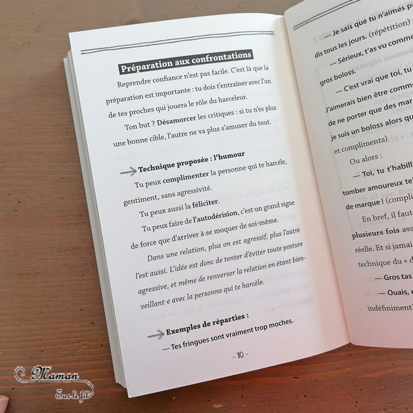 Livre enfants et Ados - Team Collège chez Poulpe Editions - Roman pour aborder le harcèlement scolaire - Fiction + conseils et méthodes pour désamorcer certaines situations - Explications, émotions, complexes - test et avis - mslf