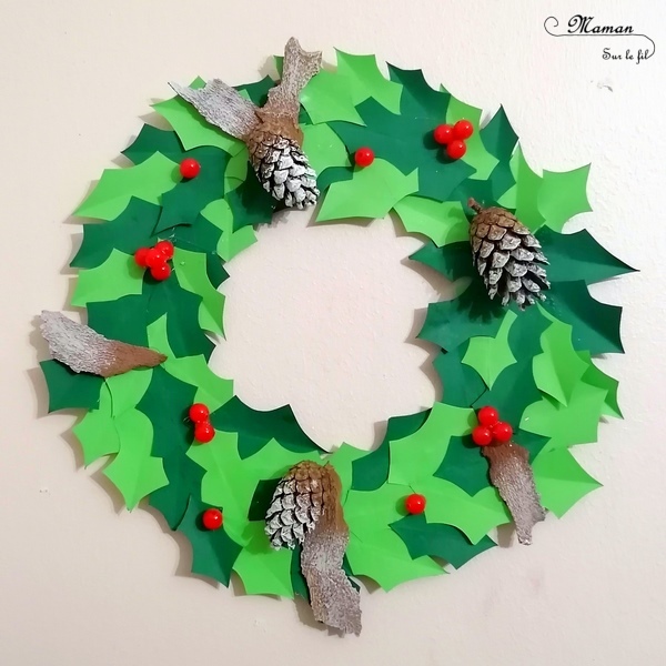 Bricolage Noël. Fabriquer une couronne de Noël