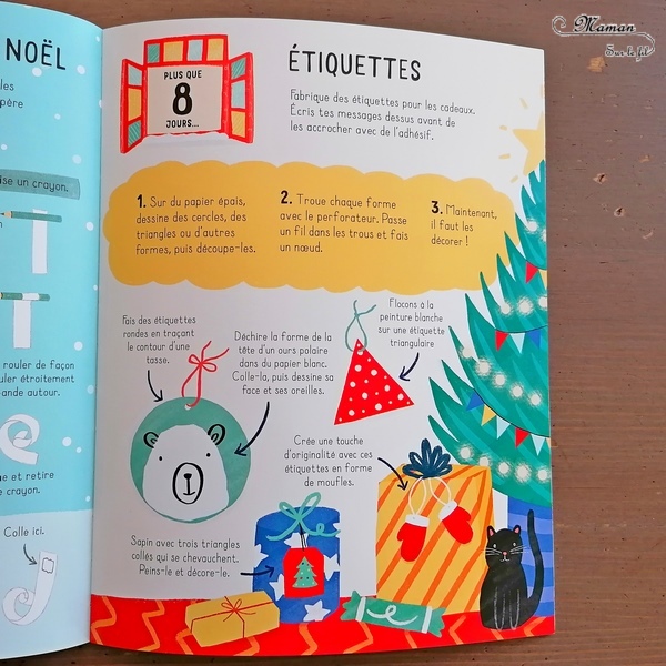 Livre enfants - 24 activités en attendant Noël chez Usborne - Idées d'activités créatives, manuelles, de bricolages, de recettes de cuisine, de décorations et de préparatifs - A utiliser comme un calendrier de l'avent - adaptable au thème hiver - Tutoriels complets et clairs - littérature enfant et jeunesse - Test et avis - mslf