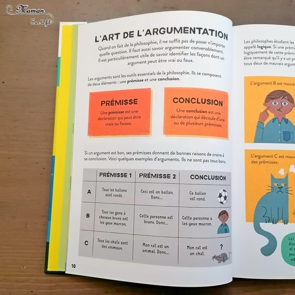 Livre enfants et ados - La philosophie pour les débutants chez Usborne - Documentaire sur la philosophie, les questionnements, les émotions, le sens de la vie, la beauté, la logique - Plein plein d'infos et de questions pour apprendre à penser et réfléchir par soi-même - Ouvrage parfait pour une découverte du sujet en cycle 3 - test et avis - mslf