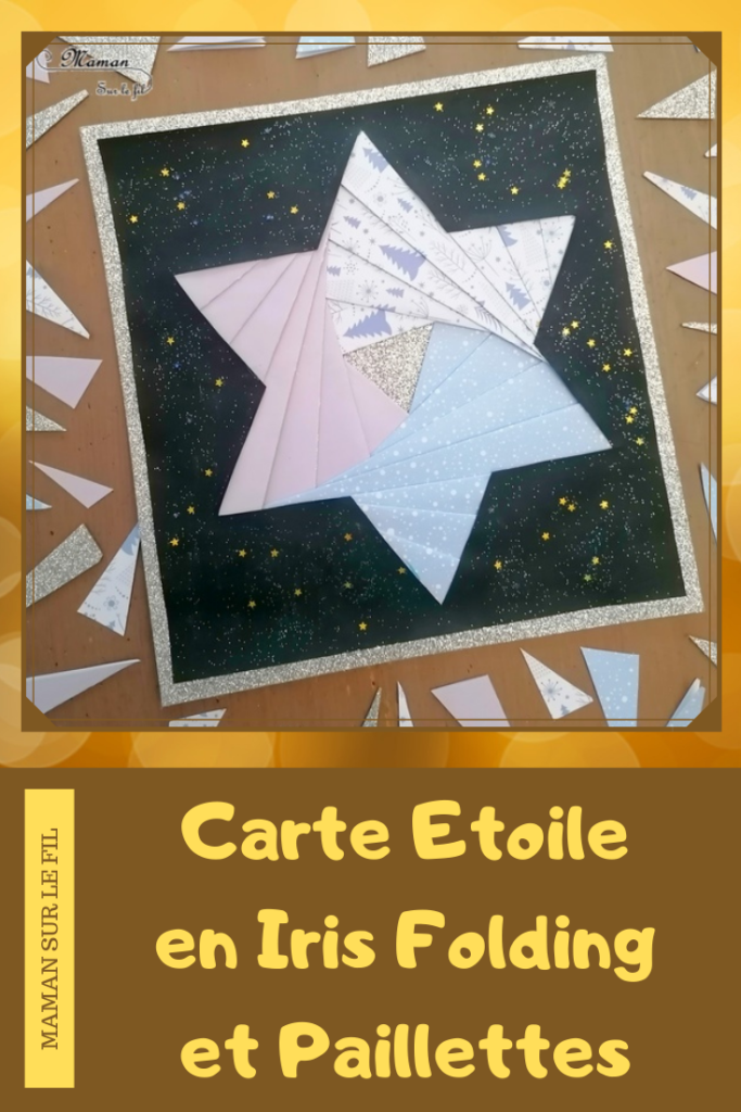 Activité manuelle et créative enfants - Fabriquer des cartes de vœux Etoile en Iris Folding - Technique hollandaise de pliage, collage, découpage de papier pour faire de jolies cartes - Utilisation des chutes de papier - Récup - Paillettes - Cartes brillantes pour la fin d'année - Suivi d'un modèle, gabarit - Pour Noël - recyclage - Bricolage et Créativité - arts visuels Elémentaire, Cycle 2 ou 3 - Découverte d'un pays, géographie - Pays-Bas, Hollande - mslf