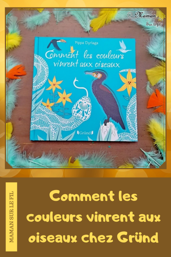 Livre enfants - Comment les couleurs vinrent aux oiseaux aux éditions Grund - Conte traditionnel des Caraïbes sublimé par les illustrations et les découpes de Pippa Dyrlaga - Serpent, oiseaux - Légende indienne - Découverte géographique - Amérique du Nord - Indiens - test et avis - mslf