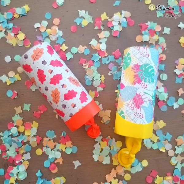 Activité manuelle et créative enfants - Fabriquer des canons à confettis pour le carnaval ou mardi-gras - Jeux DIY ou activité pour un anniversaire - Récup et rouleau de papier toilettes - C'est la fête - Brésil et Carnaval de Rio - Bricolage DIY et Créativité - Bricolage fait maison - arts visuels Elémentaire ou Maternelle, Cycle 1 ou 2 - Découverte d'un pays, géographie - Amérique du Sud - mslf