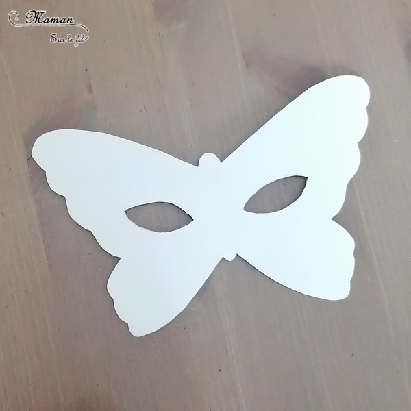 KIT Bricolage Masque de Carnaval Papillon rose en gommettes