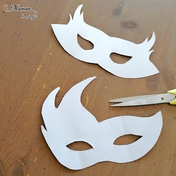 Activité manuelle et créative enfants - Fabriquer des masques marbrés pour le carnaval ou mardi-gras - Technique Mousse à raser et encre pour de jolies marbrures - Brésil et Carnaval de Rio - Bricolage DIY et Créativité - Masques fait maison pour la maternelle - arts visuels Elémentaire, Cycle 1 ou 2 - Découverte d'un pays, géographie - Amérique du Sud - mslf