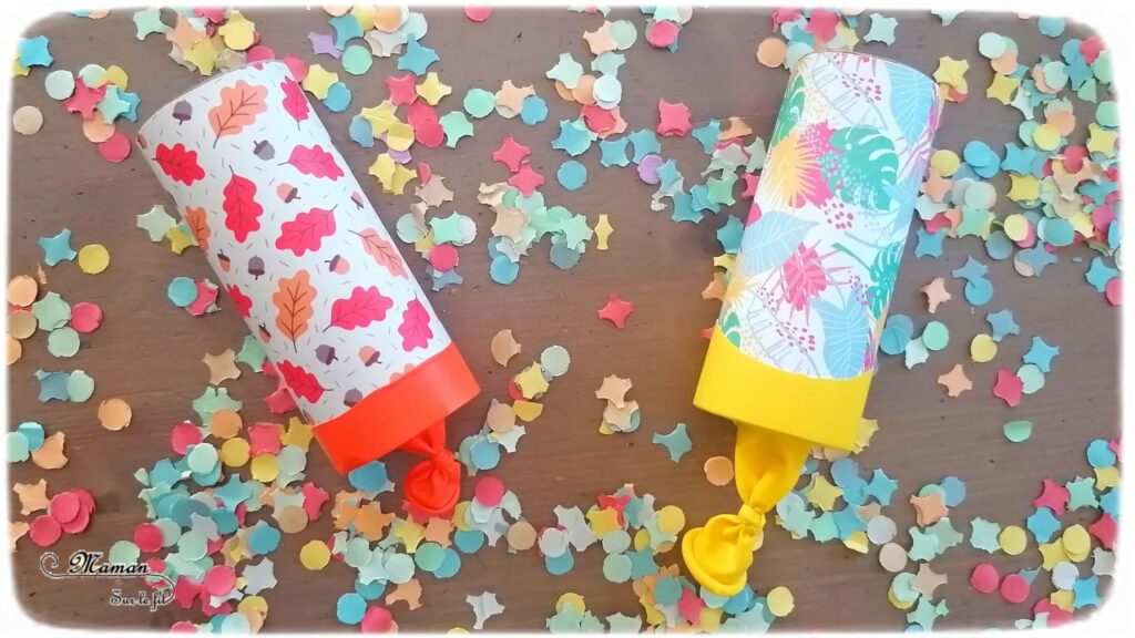 Activité manuelle et créative enfants - Fabriquer des canons à confettis pour le carnaval ou mardi-gras - Jeux DIY ou activité pour un anniversaire - Récup et rouleau de papier toilettes - C'est la fête - Brésil et Carnaval de Rio - Bricolage DIY et Créativité - Bricolage fait maison - arts visuels Elémentaire ou Maternelle, Cycle 1 ou 2 - Découverte d'un pays, géographie - Amérique du Sud - mslf