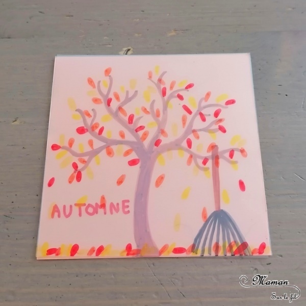 Activité manuelle et créative enfants - Fabriquer un jeu DIY autour des 4 saisons - Arbre modulable et cycle de la nature - Transparents et dessin - changements de l'arbre au fil des saisons - été, automne, printemps et hiver - fleurs, neige, feuilles mortes, soleil - plusieurs étages - couleurs - Bricolage Fait Maison- Feuilles plastiques transparentes - Marqueurs peinture - Bricolage et Créativité - Maternelle - Cycle 1 - Nature et Printemps - mslf