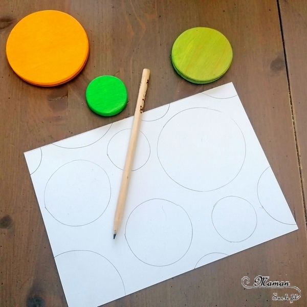 Activité manuelle et créative enfants - Art visuel autour des cercles, lignes et couleurs - Couleurs chaudes et froides - Dégradés de couleurs - Coloriage - feutres ou crayons de couleur - Technique d'arts plastiques - Peinture - Maternelle - arts visuels Elémentaire, Cycle 1, 2 ou 3 - mslf