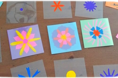 Activité manuelle et créative enfants - Fabriquer un jeu DIY pour inventer, créer et imaginer plein de fleurs - Bricolage Fait Maison avec des transparents - Feuilles plastiques transparentes - Marqueurs peinture - Couleurs - Saisons - Bricolage et Créativité - Peut être utilisé en reproduction de modèle - Atelier autonome maternelle - Cycle 1, 2 - Nature et Printemps - mslf