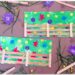 Activité manuelle et créative enfants - Peindre un champs printanier fleuri avec sa clôture en récup' - Peinture au ballon pour le fond - Peinture avec des pailles pour les fleurs - Barrière en bâtonnets de glace en bois - recyclage - Printemps, pré, herbe et Fleurs - Surcyclage - Bricolage et Créativité - arts visuels Elémentaire, maternelle, Cycle 1, 2 - Nature - mslf