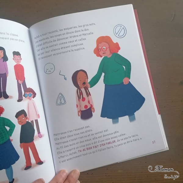 Livre enfants et adultes - Arsène et Marcelle me harcèlent chez Gründ - Texte en slam et en musique par Diariata N'Diaye, artiste engagnée - Album jeunesse - rime - harcèlement scolaire - conseils pour enfants, victimes, harceleurs, parents, enseignants - Fiction + Méthodes pour désamorcer certaines situations - Explications, émotions - test et avis - mslf