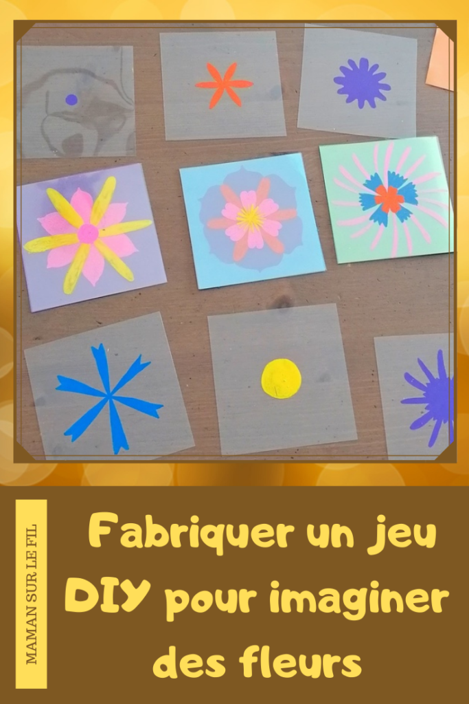 Activité manuelle et créative enfants - Fabriquer un jeu DIY pour inventer, créer et imaginer plein de fleurs - Bricolage Fait Maison avec des transparents - Feuilles plastiques transparentes - Marqueurs peinture - Couleurs - Saisons - Bricolage et Créativité - Peut être utilisé en reproduction de modèle - Atelier autonome maternelle - Cycle 1, 2 - Nature et Printemps - mslf