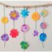 Activité manuelle et créative enfants - Créer une suspension de fleurs avec des filtres à café et de l'encre - Motricité fine, encre et pipettes - Mélange de couleurs - Printemps - Laine et Printemps - Décoration DIY et Fait Maison - Découpage - Créativité - arts visuels Elémentaire, maternelle, Cycle 1, 2 - Nature - mslf