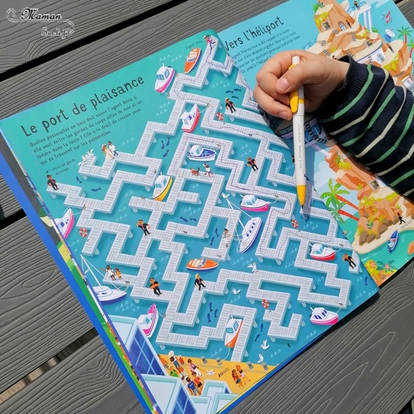 Nos cahiers de labyrinthes préférés - Livres et cahiers d'activités enfants - le grand livre de labyrinthes Les espions chez Usborne - Lito pour les maternelles - Différents thèmes - Autour du monde, mer, forêt - Tout âge - 3 4 5 6 7 8 9 10 ans - Maternelle et élémentaire - Cycles 1 2 3 - Sélection et avis - littérature enfant et jeunesse - Test et avis - mslf