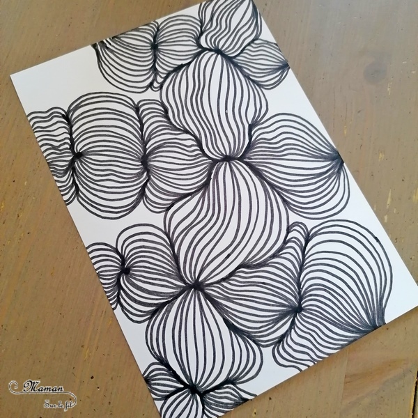 Activité créative et manuelle enfants et adultes - A la découverte de art-thérapie et du concept du zentangle - Dessin et coloriage en Noir et Blanc - Coloriage Arc-en-ciel - Graphisme - Détente relaxation temps pour soi - Traiter anxiété et stress - Création livre - invitation à créer - Créativité - arts visuels et atelier maternelle et élémentaire - adaptable pour Cycle 1, 2, 3 - émotions - mslf