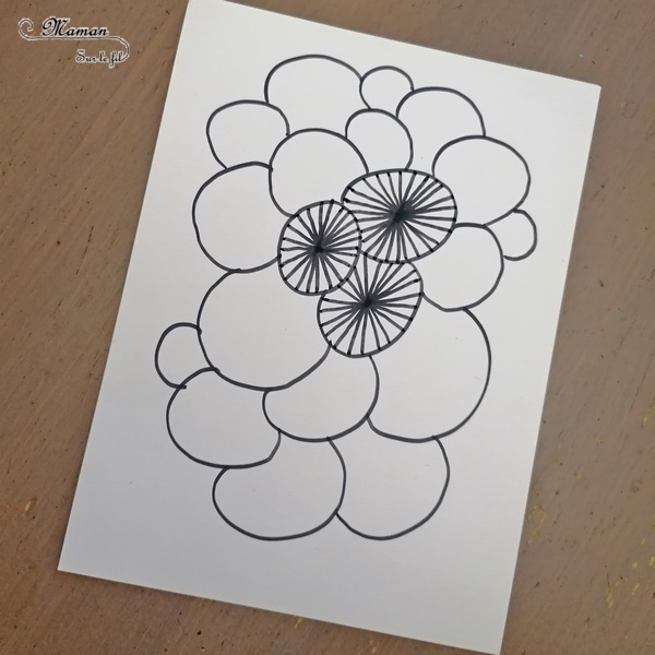 Activité créative et manuelle enfants et adultes - A la découverte de art-thérapie et du concept du zentangle - Dessin et coloriage en Noir et Blanc - Graphisme - Détente relaxation temps pour soi - Traiter anxiété et stress - Création livre - invitation à créer - Créativité - arts visuels et atelier maternelle et élémentaire - adaptable pour Cycle 1, 2, 3 - émotions - mslf