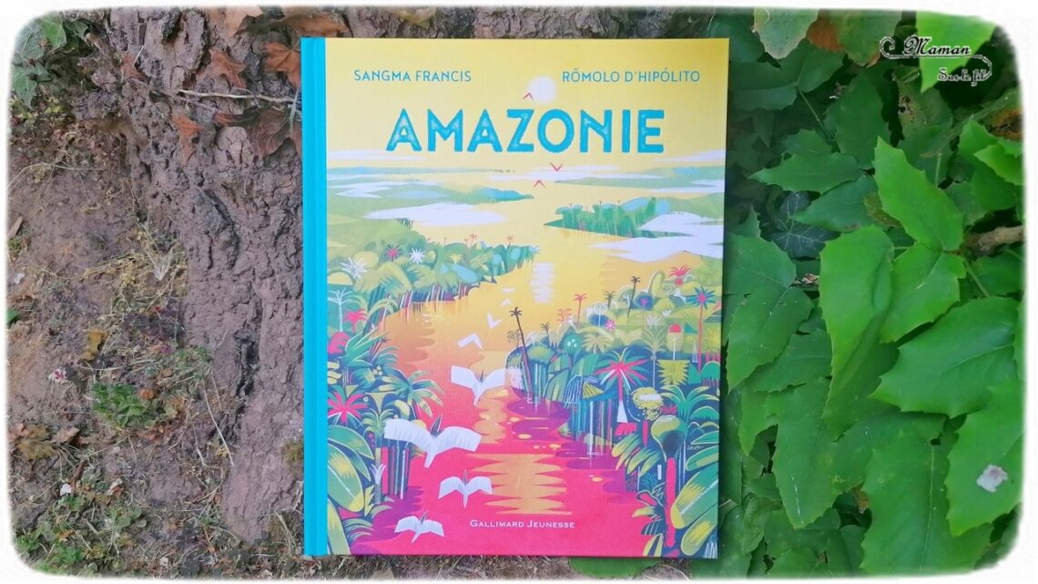 Livre, lecture enfants - Amazonie, magnifique documentaire chez Gallimard jeunesse - De Sangma Francis et Romolo d'Hipoloto - Album jeunesse pour découvrir le monde - Amérique du Sud - Fleuve, forêt tropicale, jungle, Brésil, animaux, modes de vie, légendes, civilisations - Environnement, biodiversité - protection de la nature - magnifiques illustrations - Vocabulaire, Lexique, découverte de la nature - test et avis - mslf