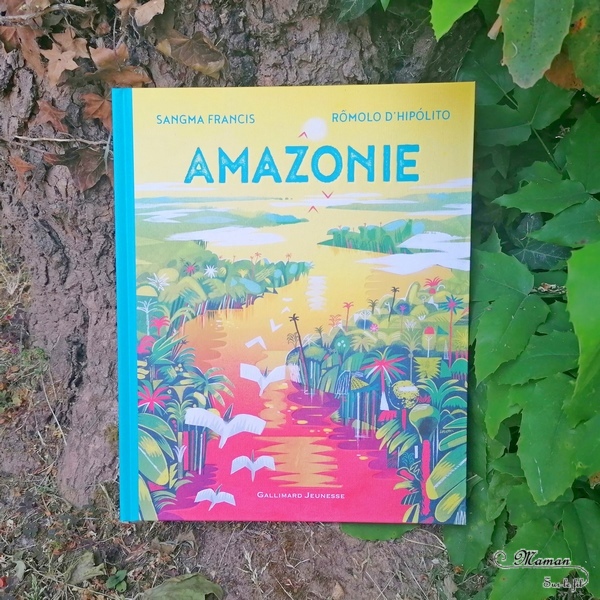 Livre, lecture enfants - Amazonie, magnifique documentaire chez Gallimard jeunesse - De Sangma Francis et Romolo d'Hipoloto - Album jeunesse pour découvrir le monde - Amérique du Sud - Fleuve, forêt tropicale, jungle, Brésil, animaux, modes de vie, légendes, civilisations - Environnement, biodiversité - protection de la nature - magnifiques illustrations - Vocabulaire, Lexique, découverte de la nature - test et avis - mslf