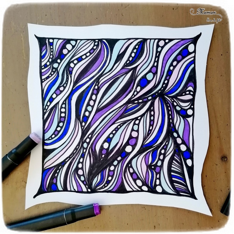 Récapitulatif Idées de dessins de Art-Thérapie - Zen Art ou encore Zentangle - Inspiration - Noir et blanc et couleurs - idées activités enfants et adultes - Dessin, graphisme, coloriage - Relaxation, émotions, gestion du stress et des angoisses - récap sur le fil - mslf