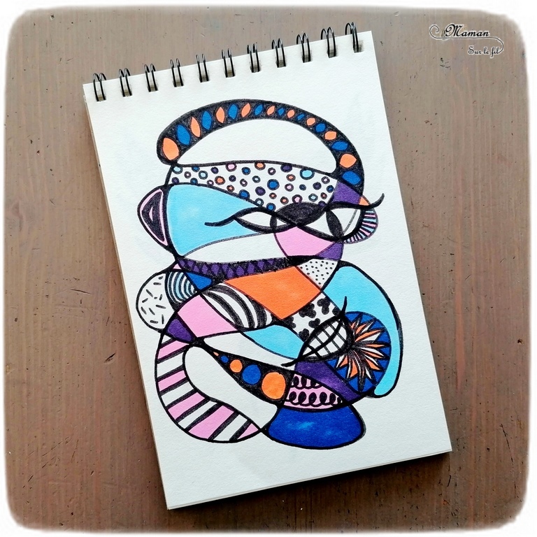 Récapitulatif Idées de dessins de Art-Thérapie - Zen Art ou encore Zentangle - Inspiration - Noir et blanc et couleurs - idées activités enfants et adultes - Dessin, graphisme, coloriage - Relaxation, émotions, gestion du stress et des angoisses - récap sur le fil - mslf