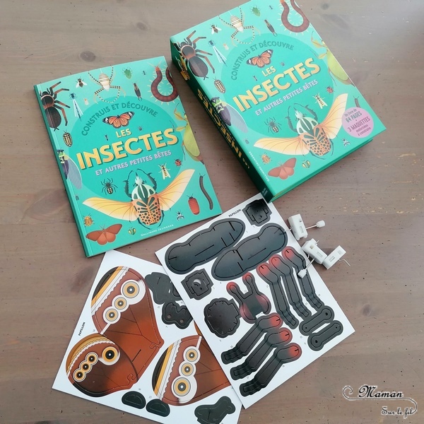 Activité manuelle et créative enfants - Coffrets et Kits Gallimard Jeunesse - Construis et découvre Dinosaures et Insectes et autres petites bêtes - Fabriquer des maquettes motorisées - Papillons, reptiles volants, scorpions, scarabées - Petit livre documentaire - Printemps - Bricolage Elémentaire, maternelle, Cycle 1, 2, 3 - Animaux - Nature - mslf