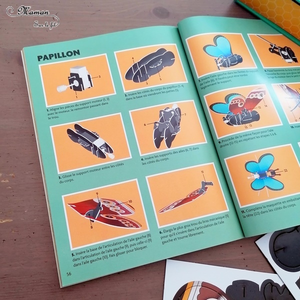 Activité manuelle et créative enfants - Coffrets et Kits Gallimard Jeunesse - Construis et découvre Dinosaures et Insectes et autres petites bêtes - Fabriquer des maquettes motorisées - Papillons, reptiles volants, scorpions, scarabées - Petit livre documentaire - Printemps - Bricolage Elémentaire, maternelle, Cycle 1, 2, 3 - Animaux - Nature - mslf