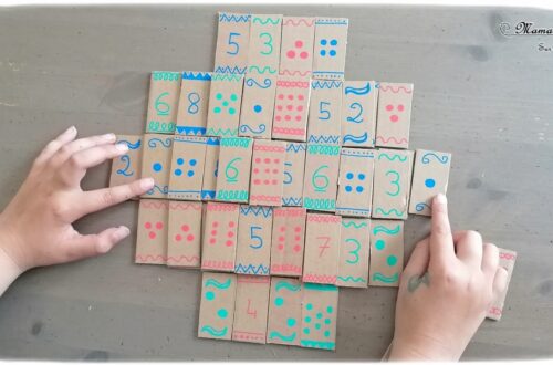 Activité créative, manuelle enfants - Fabriquer un jeu de mahjong solitaire en carton - Jeu de casse-tête chinois - Récup et dessin - Version mathématiques, nombres, chiffres, quantités, dénombrement - Dessin et Créativité - Jeu DIY facile - Fait maison - Asie et Chine - Découverte d'un pays - Espace et géographie - bricolage - arts visuels et atelier maternelle et Cycle 2 - Logique et observation - mslf