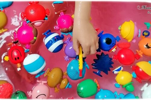 Activité pédagogique et ludique enfants - bain sensoriel sur le thème des Monsieur Madame - Boule de bain et jeu DIY - Qui est-ce Monsieur madame pour travailler vocabulaire et langage oral - Question - Formes et couleurs - Logique - Jeu, imagination, invitation à jouer -- motricité fine avec épuisette - mslf