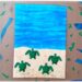 Activité créative et manuelle enfants - Tortues marines sur la plage en récup' - Peinture, découpage et collage - Recyclage de sable, de pochette plastique bleue, de capsules de bière, de boutons et de chutes de papier - Thèmes animaux marins, plage, mer, océan, été - Surcyclage et Créativité - arts visuels et atelier maternelle et Cycle 1 et 2 - mslf