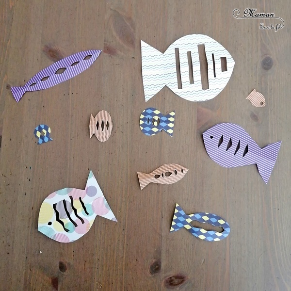 72 Découpes De Papier Poissons Colorés Hemobllo - Pour Décorations, Fêtes, Scrapbooking Et Activités Manuelles Enfants