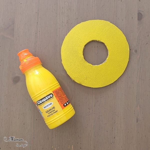 Jeu DIY en récup' - Jeu du donuts Thème école, rentrée et crayons de couleurs - Activité créative et manuelle enfants - Recyclage de carton, peinture et dessin - Jeu d'adresse et de motricité fine - Lettres et Chiffres - Jeu fait maison pédagogique et éducatif - Créativité - arts visuels et atelier maternelle - Cycle 1 et 2 - Atelier autonome - mslf