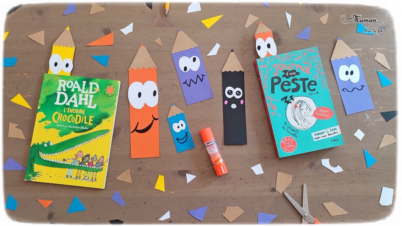 Activité Manuelle Rentrée Scolaire Maternelle Marque-Pages Crayons Rigolos {Activité} - Maman Sur Le Fil