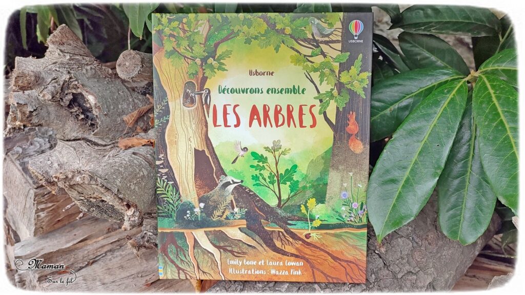 Test et avis livre enfants - Découvrons ensemble Les arbres - éditions Usborne - Livre à rabats - fenêtres - littérature jeunesse - arbres étonnants, parties d'un arbre, au fil des saisons, habitants des arbres, animaux, différents types d'arbres et de forêts, arbres tropicaux, mangrove, forêts froides, arbres remarquables, écologie, jardinage - mslf