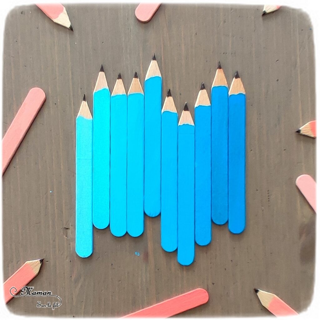 Jeu DIY Crayons en dégradé de couleurs {Activité} Maman Sur Le Fil