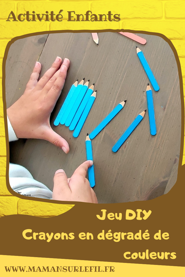 Les crayons en dégradés en couleurs : Jeu DIY en récup' - Thème école, rentrée scolaire et crayons de couleur - Activité créative et manuelle enfants - Technique de peinture - Création d'un dégradé de couleurs par ajout de blanc - Discrimination visuelle et connaissance des couleurs - Arts plastiques - Atelier autonome et autocorrectif maternelle - Bricolage facile fait maison - Recyclage - Jeu pédagogique et éducatif - Créativité - arts visuels et atelier maternelle - Cycle 1 ou 2 , Elémentaire - mslf