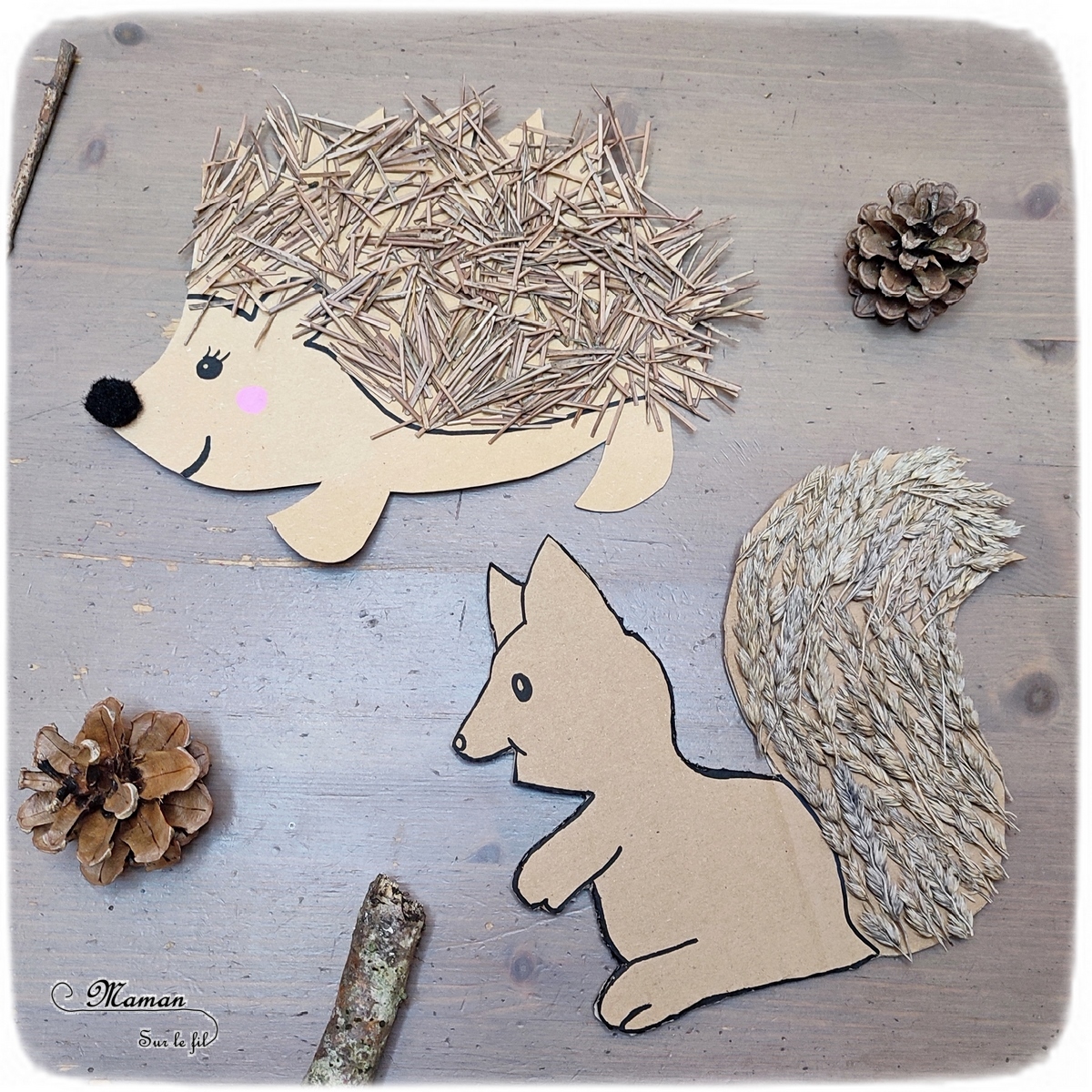 H risson Nature Et Carton Activit Maman Sur Le Fil