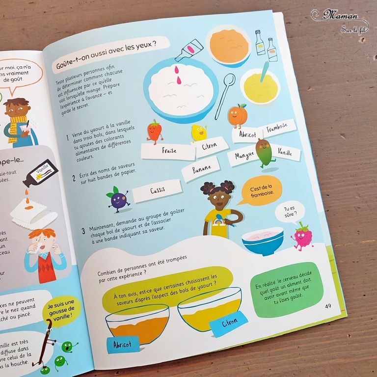 Activités scientifiques enfants - Plusieurs expériences tirées du livre Mes premières expériences scientifiques chez Usborne - Expériences rigolotes et faciles, magie - Peu de matériel, bien expliqué - apprendre à réfléchir comme un scientifique - démarche scientifique - Mouvements, sons, végétaux, sens, électricité statique, couleurs - sujets variés et intéressants - Explications et illustrations claires - Sciences maternelle et élémentaire - Cycle 1, 2 ou 3 - Livre enfants - Littérature jeunesse - avis - mslf