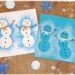 Activité créative et manuelle enfants -Créer des bonhommes de neige au pastel étalé au doigt - Forme créée avec plusieurs cercles de papier utilisés comme pochoir - Sensoriel - Effet lumineux - Dessin et graphisme - Hiver, banquise, froid, neige - Arts visuels Maternelle et élémentaire - Créativité - Cycle 1 ou 2 - mslf