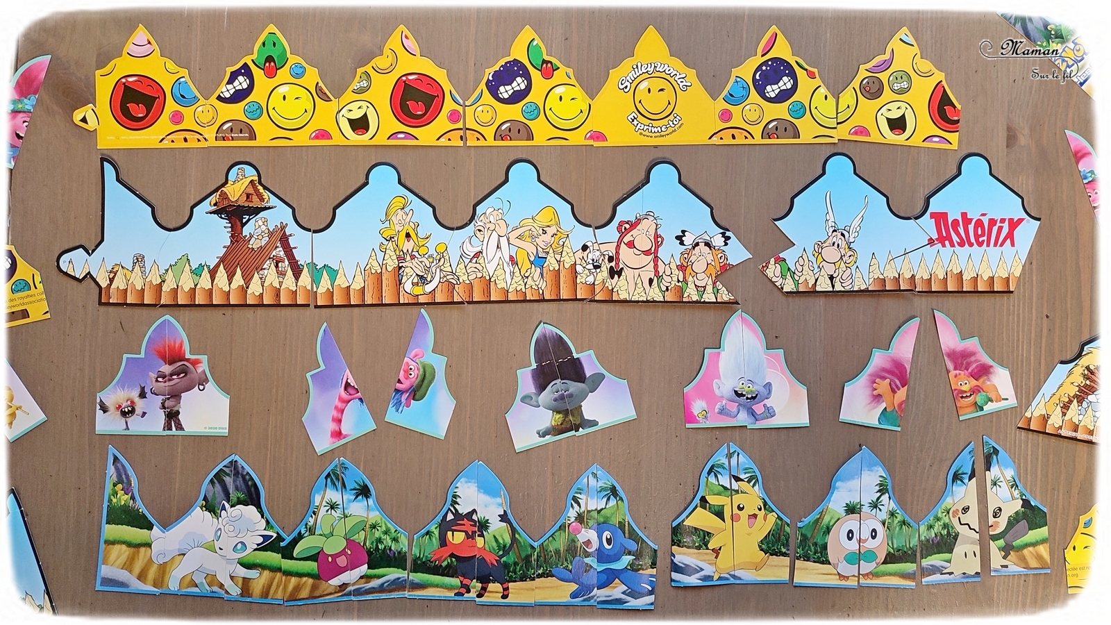 Galette Des Rois Pokemon 2023 Puzzles avec des couronnes de l'Epiphanie {Activité} - Maman Sur Le Fil