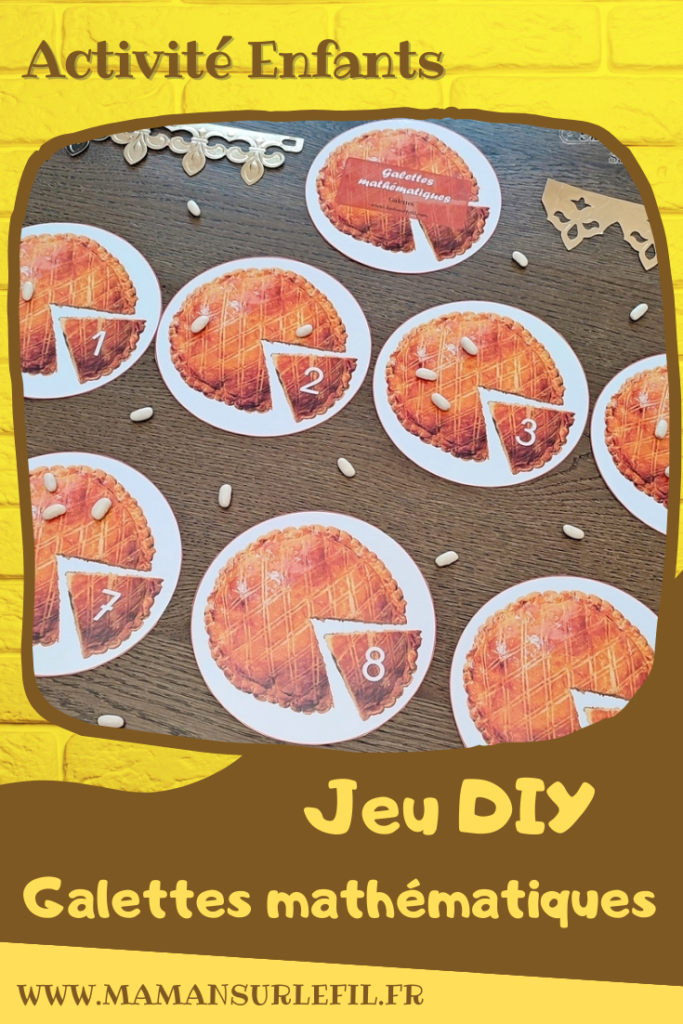 Activité pédagogique et éducative enfants -Galettes mathématiques : jeu DIY pour dénombrer de 1 à 10 - Epiphanie, galettes, fèves ou haricots secs - Inspiration des fuseaux Montessori - Autocorrectif - Atelier autonome maternelle - PDF gratuit à télécharger et à imprimer - Compter en s'amusant - Moyen-âge, Rois et reines, Fête des rois - Coschooling et IEF -Jeu Fait maison - Thème hiver - Créativité - Cycle 1 ou 2 - mslf