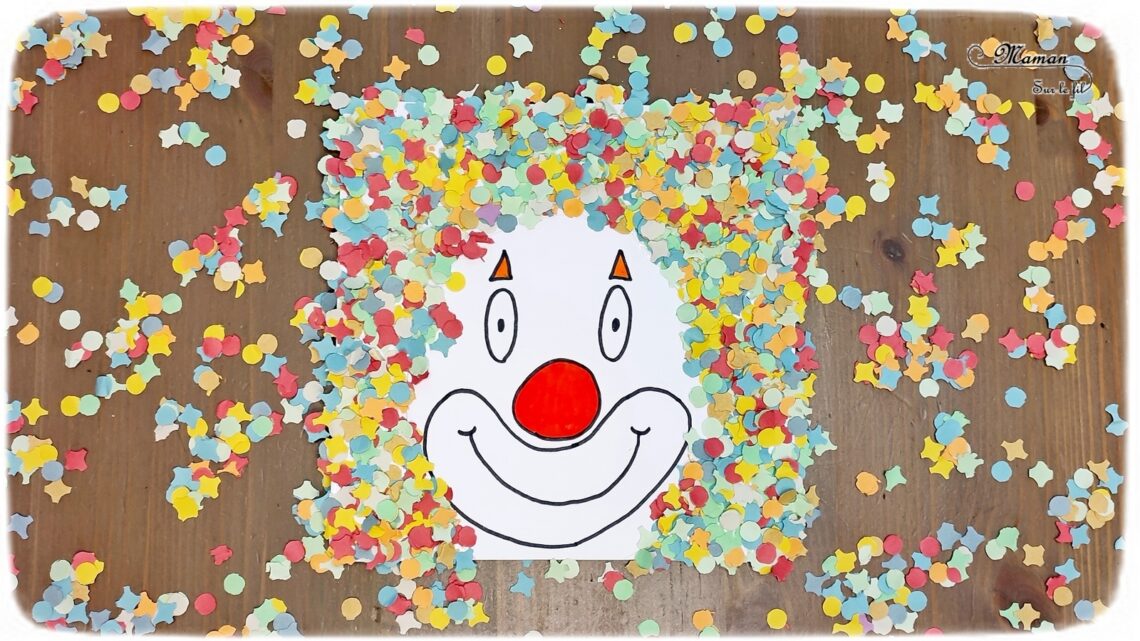 Activité de gommettes : créer un clown rigolo