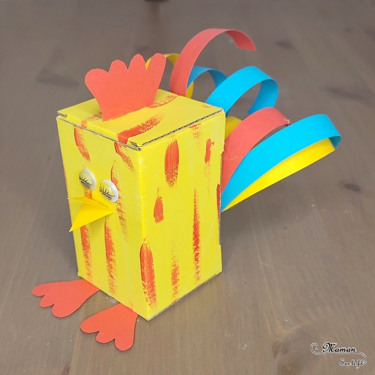 Activité créative et manuelle enfants - Petites boites en carton à monter, customiser et décorer selon vos thèmes - Pour fêtes mères, pères, fin d'année, Pâques... Cadeau avec bonbons ou petit cadeau - Lapin et Poule version Peinture, découpage et collage - Bricolage facile pour printemps et Pâques - Carrées et Octogonales - Arts visuels Maternelle et élémentaire - Créativité - Cycle 1 ou 2 - mslf