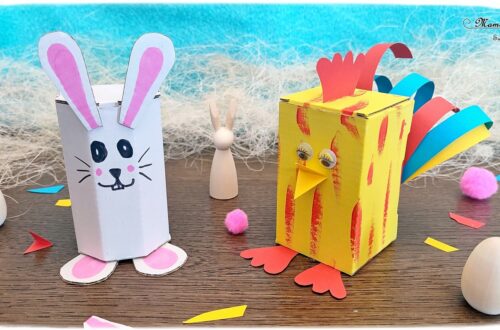 Activité créative et manuelle enfants - Petites boites en carton à monter, customiser et décorer selon vos thèmes - Pour fêtes mères, pères, fin d'année, Pâques... Cadeau avec bonbons ou petit cadeau - Lapin et Poule version Peinture, découpage et collage - Bricolage facile pour printemps et Pâques - Carrées et Octogonales - Arts visuels Maternelle et élémentaire - Créativité - Cycle 1 ou 2 - mslf