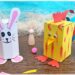 Activité créative et manuelle enfants - Petites boites en carton à monter, customiser et décorer selon vos thèmes - Pour fêtes mères, pères, fin d'année, Pâques... Cadeau avec bonbons ou petit cadeau - Lapin et Poule version Peinture, découpage et collage - Bricolage facile pour printemps et Pâques - Carrées et Octogonales - Arts visuels Maternelle et élémentaire - Créativité - Cycle 1 ou 2 - mslf