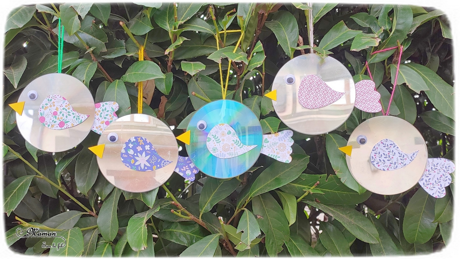 Fabriquer Des Fleurs Avec Des Cd Fabriquer des oiseaux avec de vieux CD {Activité} - Maman Sur Le Fil
