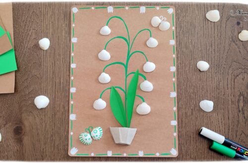 Activité créative et manuelle enfants - Fabriquer une carte Muguet pour le 1er mai - récup', recyclage, surcyclage de boîtes à oeufs et de coquillages - Dessin et graphisme - Découpage et collage de papier - Décoration - Bricolage facile pour le printemps ou un thème sur les fleurs - Arts visuels Maternelle et élémentaire - Créativité - Cycle 1 ou 2 - Tutoriel Photos - mslf