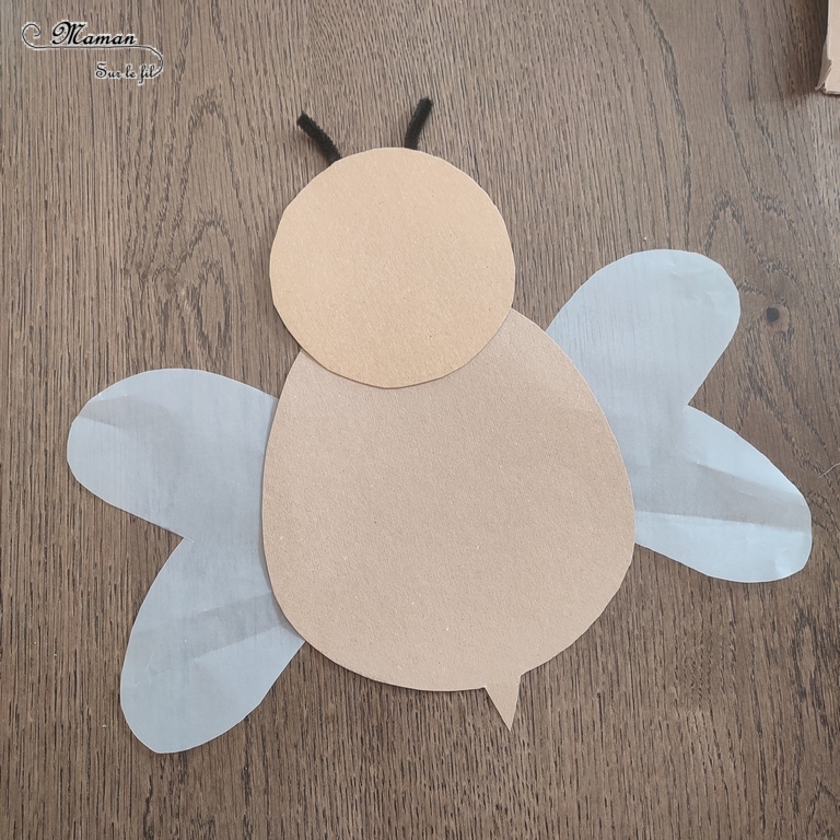 Activité créative et manuelle enfants - Fabriquer une abeille en carton et en pissenlits - Récup, recyclage, surcyclage - Découpage, bricolage, dessin, jeu DIY - Motricité fine et nature - Land art avec fleurs - Mettre les pissenlits ou autres fleurs jaunes dans les trous - Décoration - Bricolage facile et rapide pour le printemps ou un thème sur les insectes - Arts visuels Maternelle et élémentaire - Créativité - Cycle 1 ou 2 - tutoriel photos - mslf