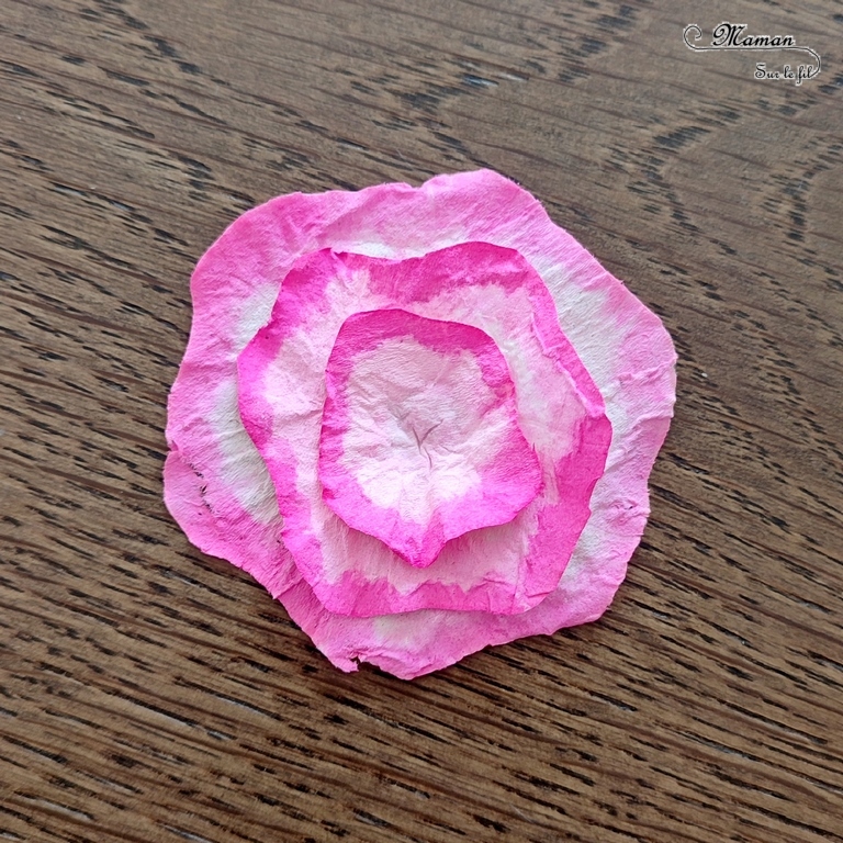 Créer une carte Bouquet de fleurs en papier toilettes : une activité créative et manuelle enfants - Bricolage avec du papier et de la peinture ou de l'encre - Cadeau à offrir pour fête des mères, pères, grands-mères, parents... - Bricolage facile et original pour le printemps ou un thème sur les fleurs - Arts visuels Maternelle et élémentaire - Créativité - Cycle 1 ou 2 - Tutoriel Photos - mslf