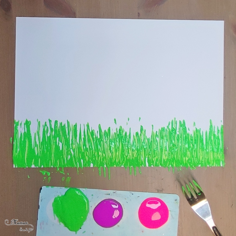 Peindre un champ de fleurs avec un bouchon de chantilly et une fourchette : une activité créative et manuelle enfants - Technique rigolote de peinture et dessin - Récup', recyclage, surcyclage - Peinture enfants - Bricolage facile et original pour le printemps ou un thème sur les fleurs - Arts visuels Maternelle et élémentaire - Créativité - Cycle 1 ou 2 - Tutoriel Photos et Vidéos - mslf